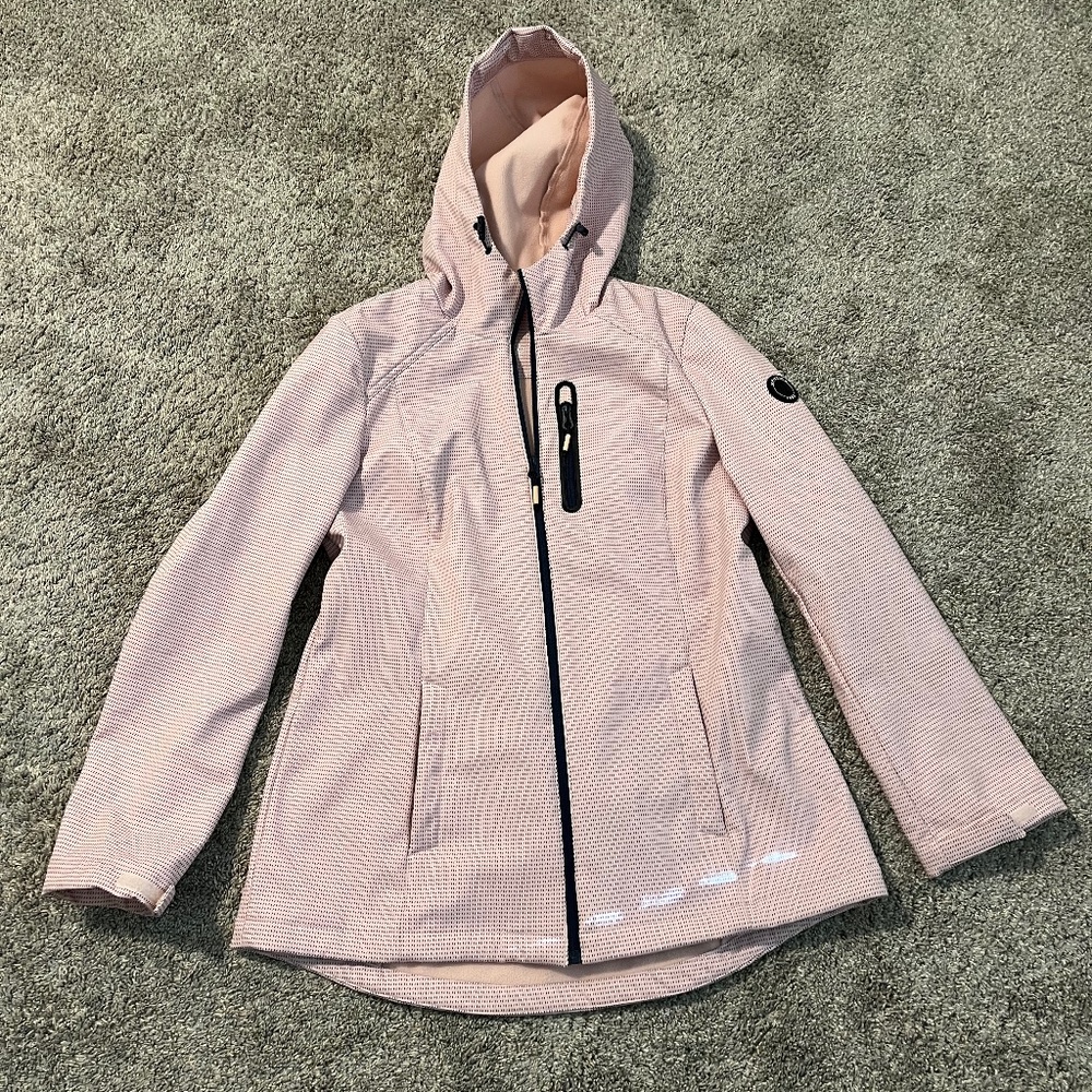 Nautica Women's Water Resistant Rain Jacket - Pink / L